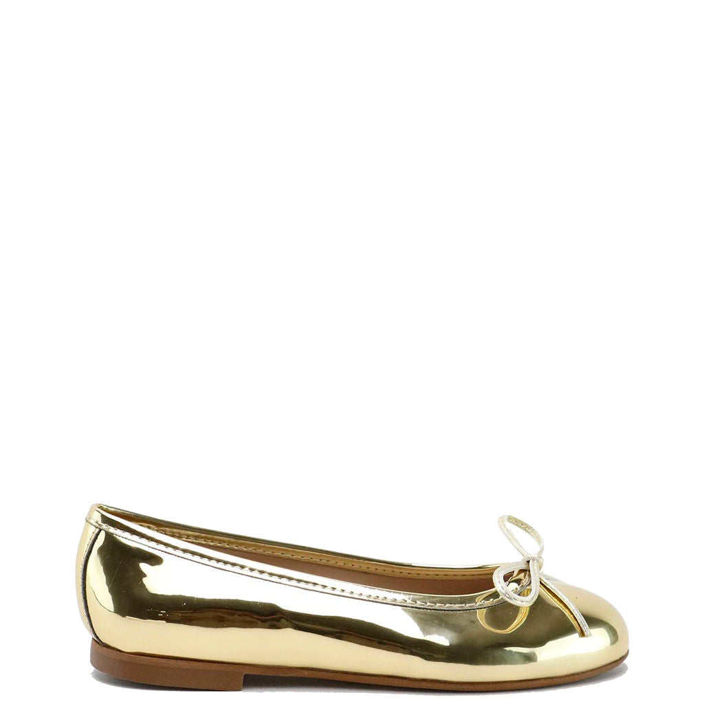 Elegant Gold Mirror Ballet Flats for Women - Comfortable & Stylish Shoes for Dance, Parties & Everyday Wear