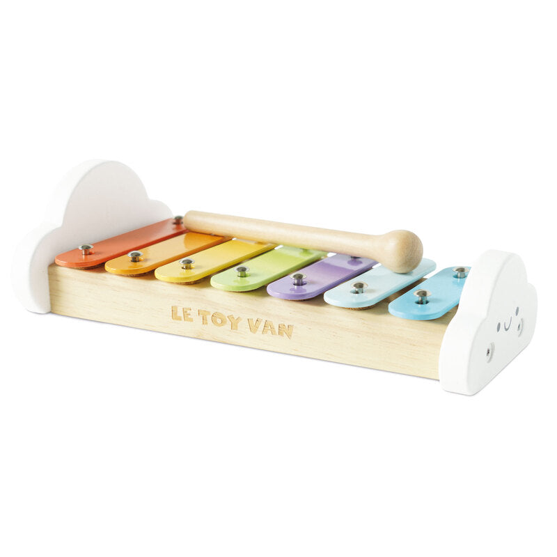 Petilou Rainbow Wooden Xylophone - Colorful Musical Toy for Kids, Toddler Educational Instrument - Perfect for Early Learning, Music Play & Sensory Development