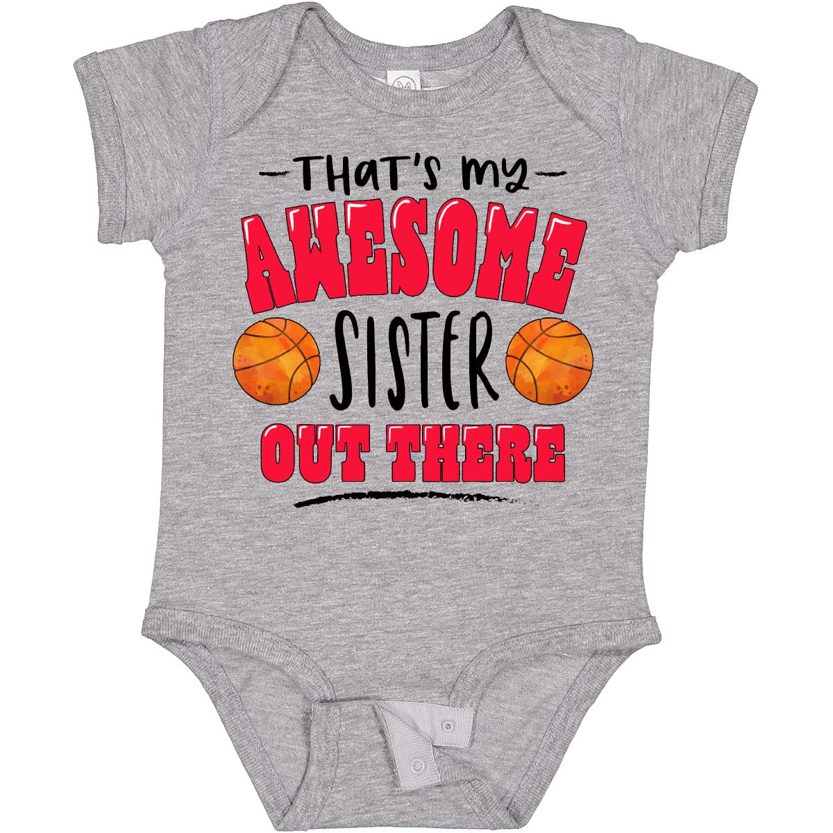 Inktastic Awesome Sister Basketball Baby Bodysuit - Perfect for Game Day