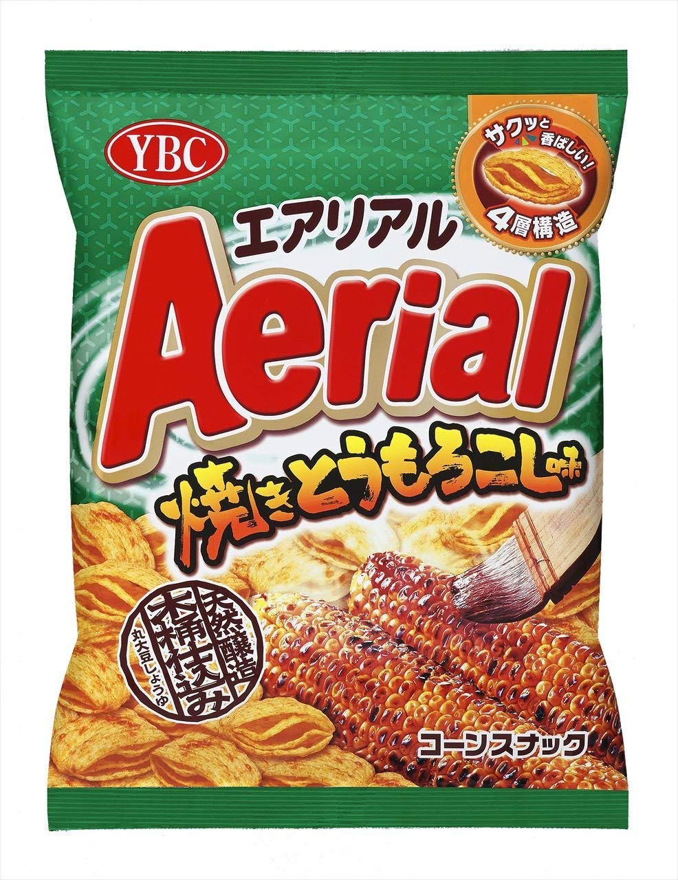 YBC Yamazaki Ninjapo Aerial Baked Corn Snacks - 3 Pack (2.5oz Each) | Crunchy Japanese Biscuits for Parties, Office Snacks & Movie Nights