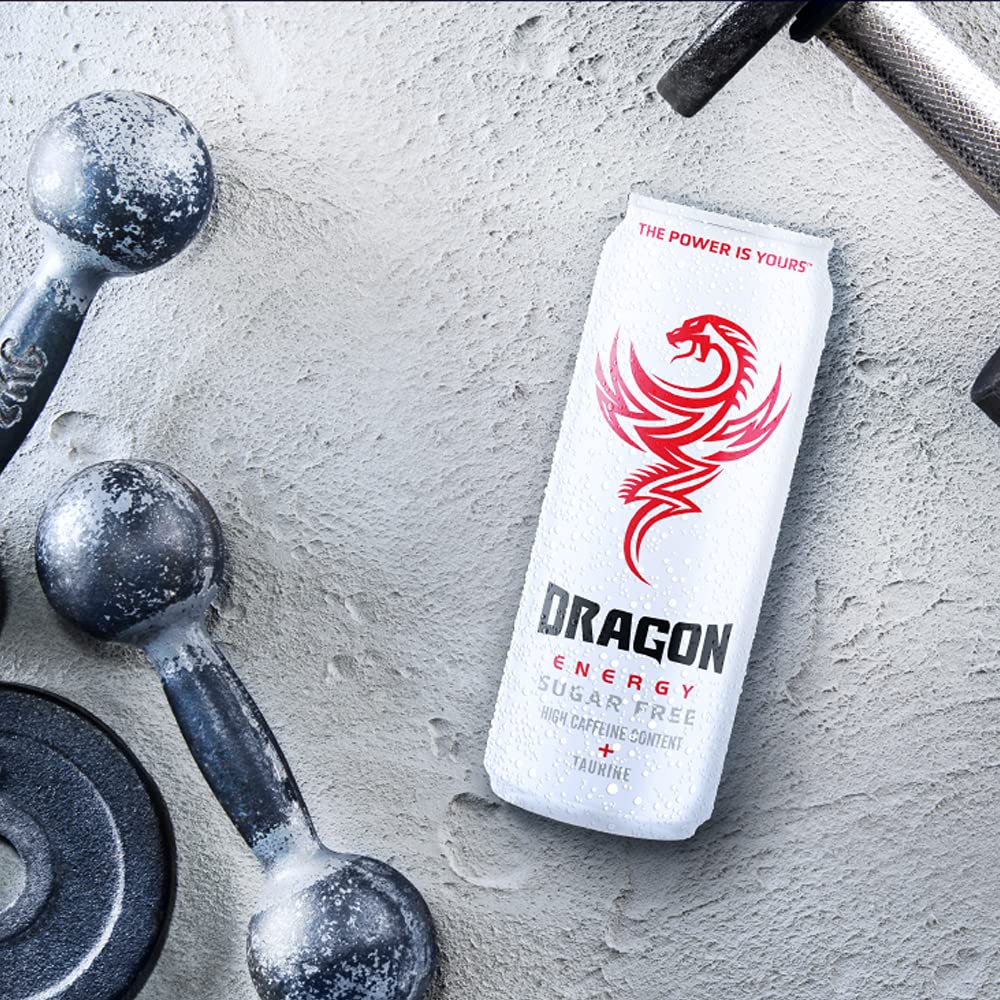 Dragon Energy Drink - 24 Pack of 250ml Cans - Boost Energy & Focus for Workouts, Gaming & Study | Refreshing & Delicious Flavors