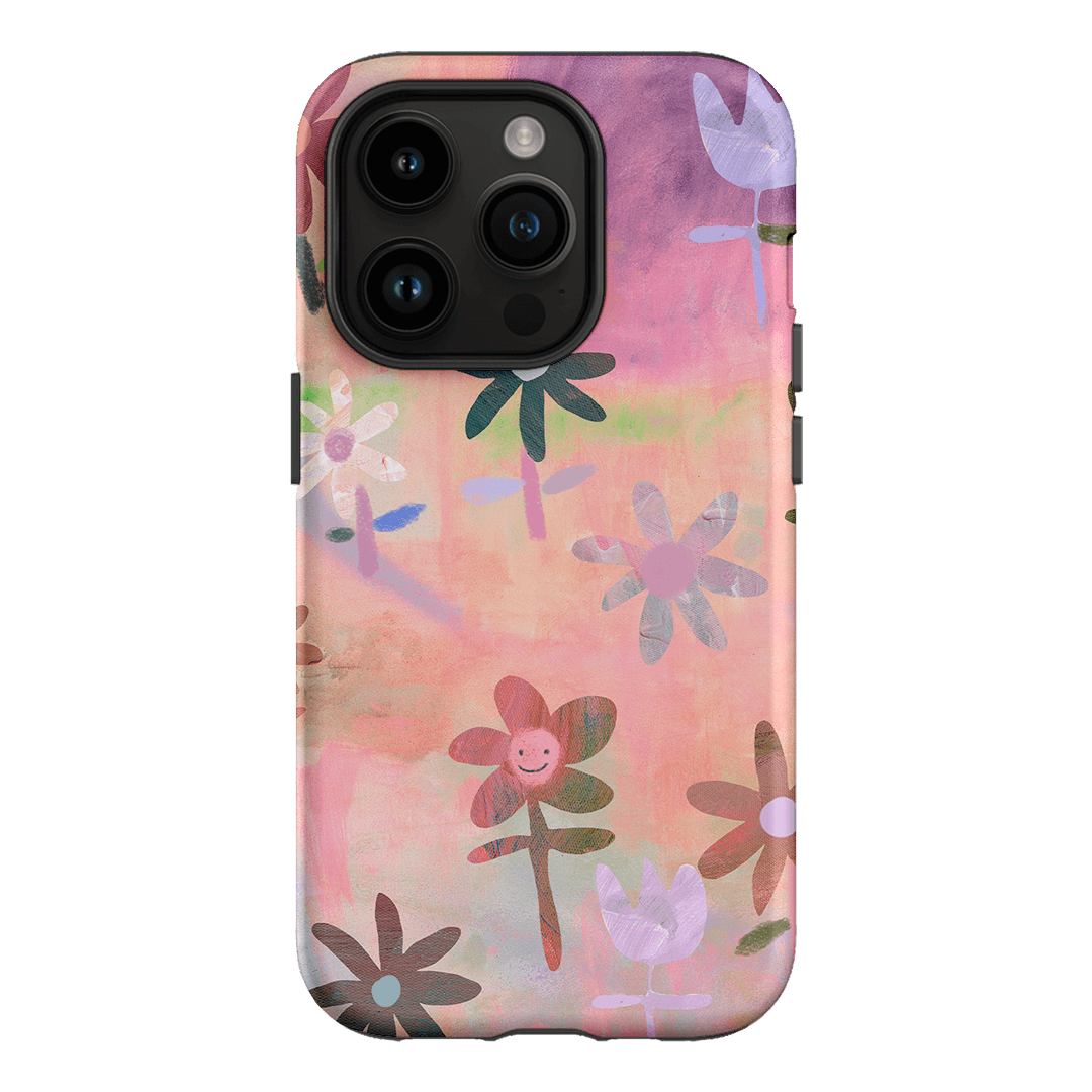 Premium Lazy Daisy Floral Phone Case - Shockproof & Slim Design for iPhone 15/14/13/12/Pro/Max - Perfect for Everyday Use, Travel & Outdoor Activities