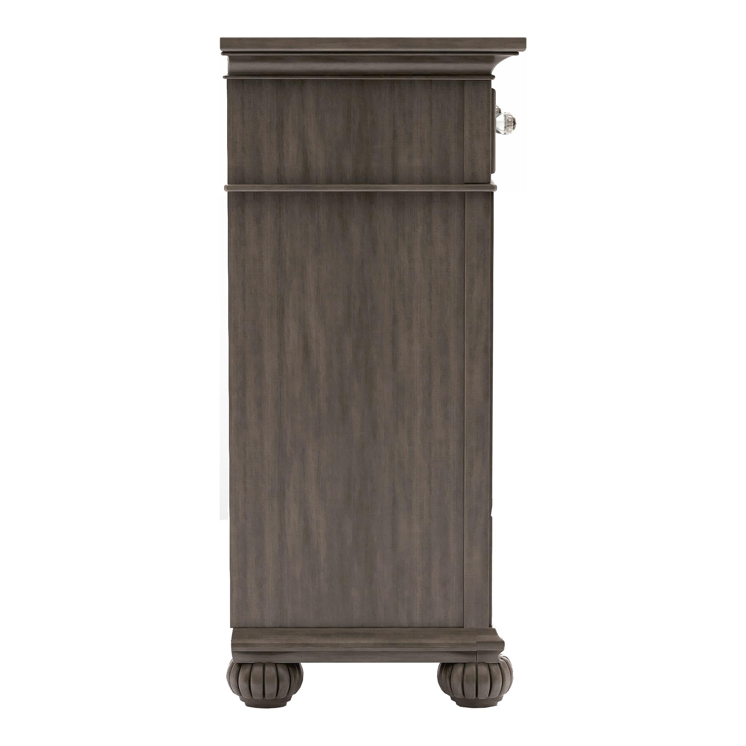 Furniture of America Damos Solid Wood 9-Drawer Dresser in Gray - Stylish Bedroom Storage for Clothes, Linens & Accessories - Perfect for Master Bedroom, Guest Room or Nursery Organization