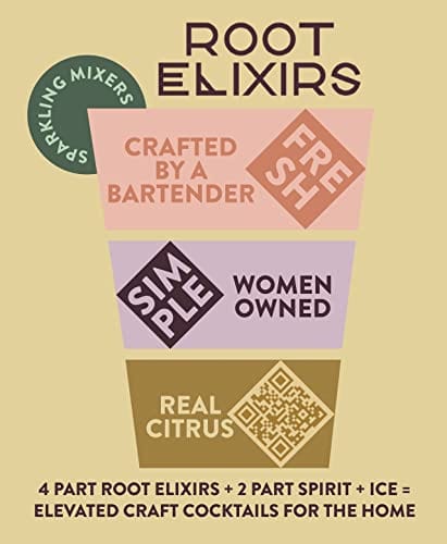 Pineapple Passionfruit Sparkling Mixer - 6 Root Elixirs 12oz Can | Refreshing Tropical Drink for Cocktails, Mocktails & Healthy Hydration | Perfect for Parties, BBQs & Summer Refreshment