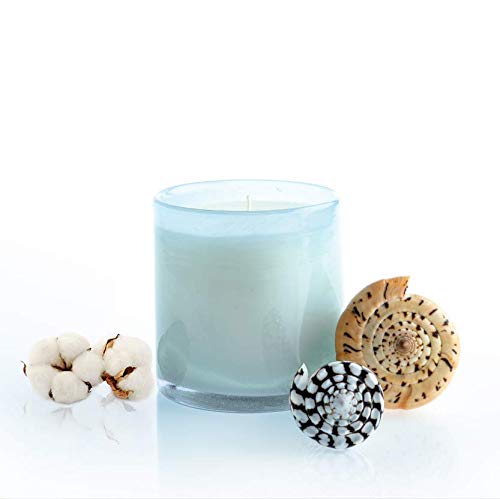 Alixx Premium Scented Candle in Sky Blue Glass Jar - Large 42oz Home Decor for Living Room, Bedroom & Bathroom - Relaxing Aromatherapy Gift