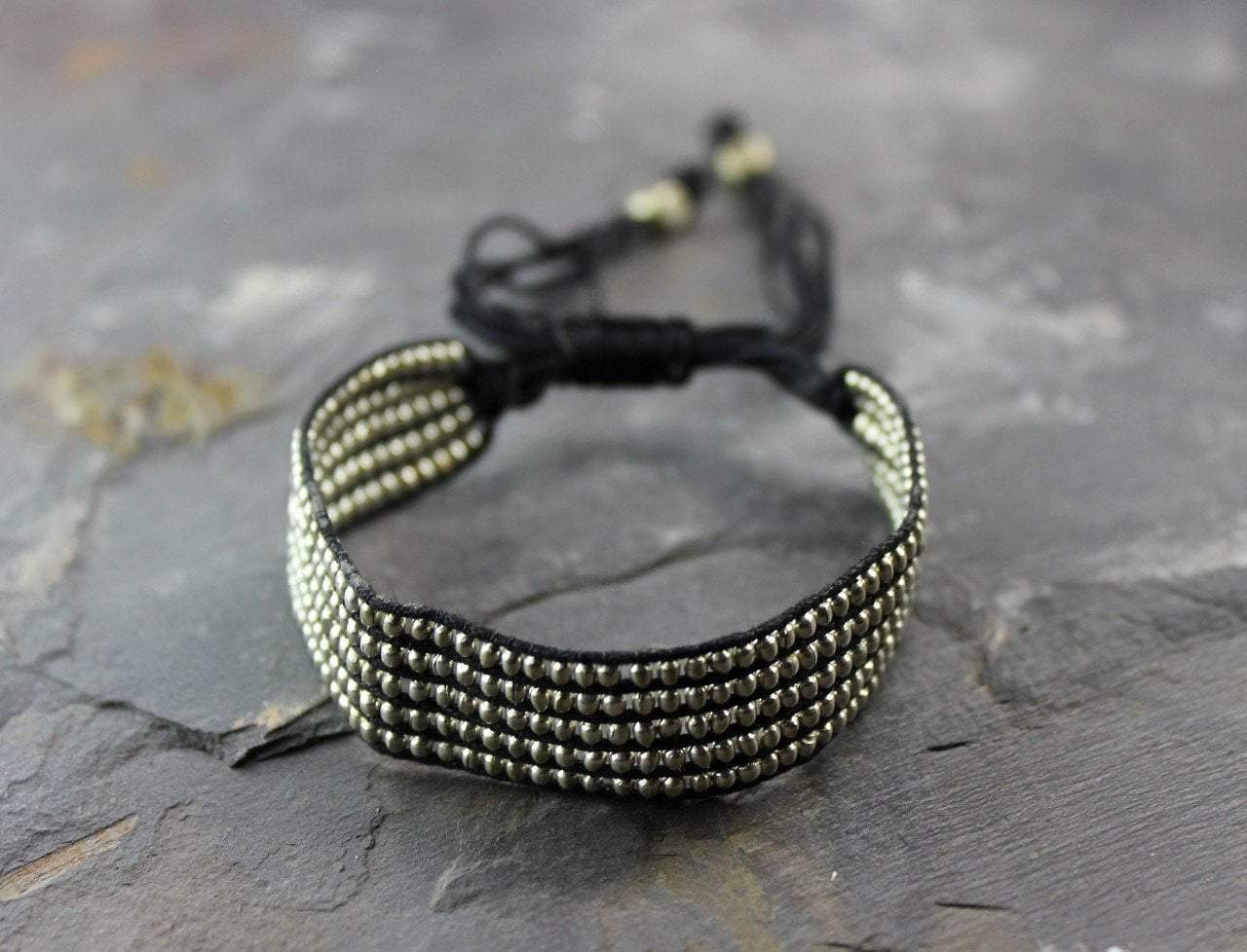Adjustable Silver Beaded Band Bracelet for Women - Elegant Stackable Bracelet Jewelry Gift for Birthday, Anniversary & Everyday Wear