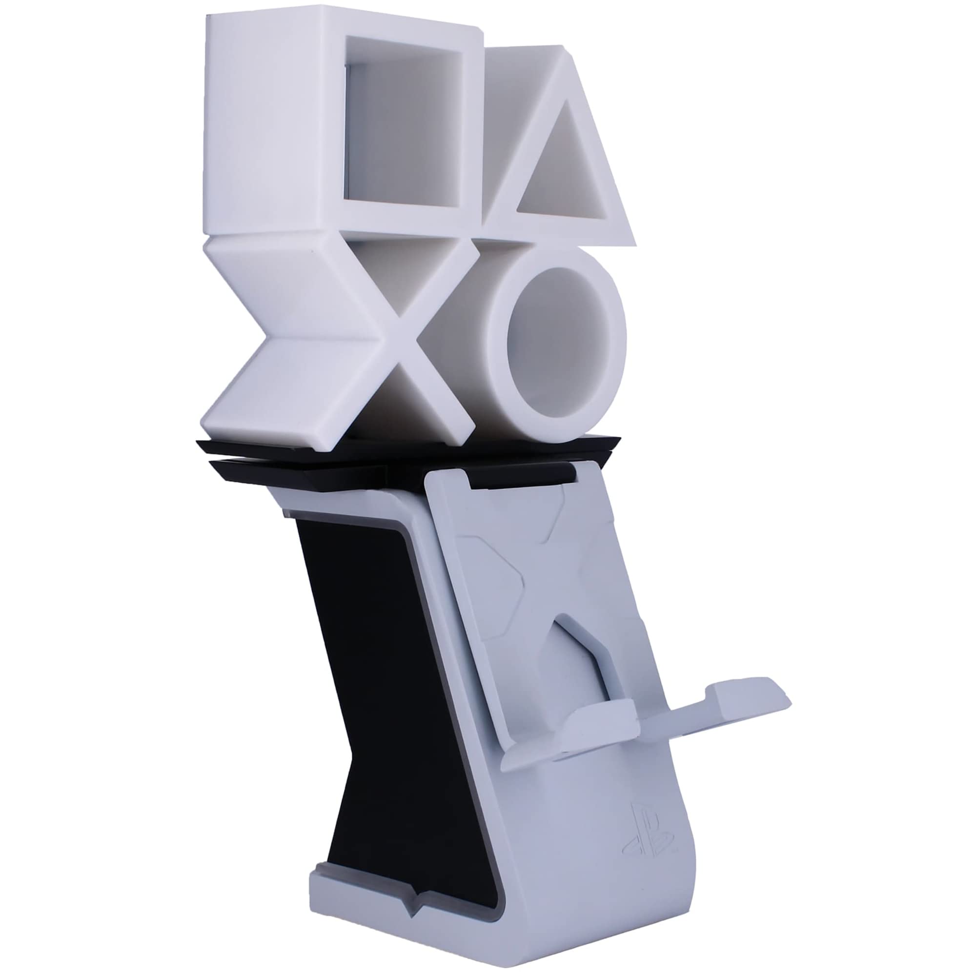 PlayStation Logo LED Gaming Phone & Controller Charging Holder with 4' Cable - Light Up Stand for PS5, Xbox, Mobile Devices - Perfect for Gaming Setups & Nighttime Charging (CGIKPS400452)