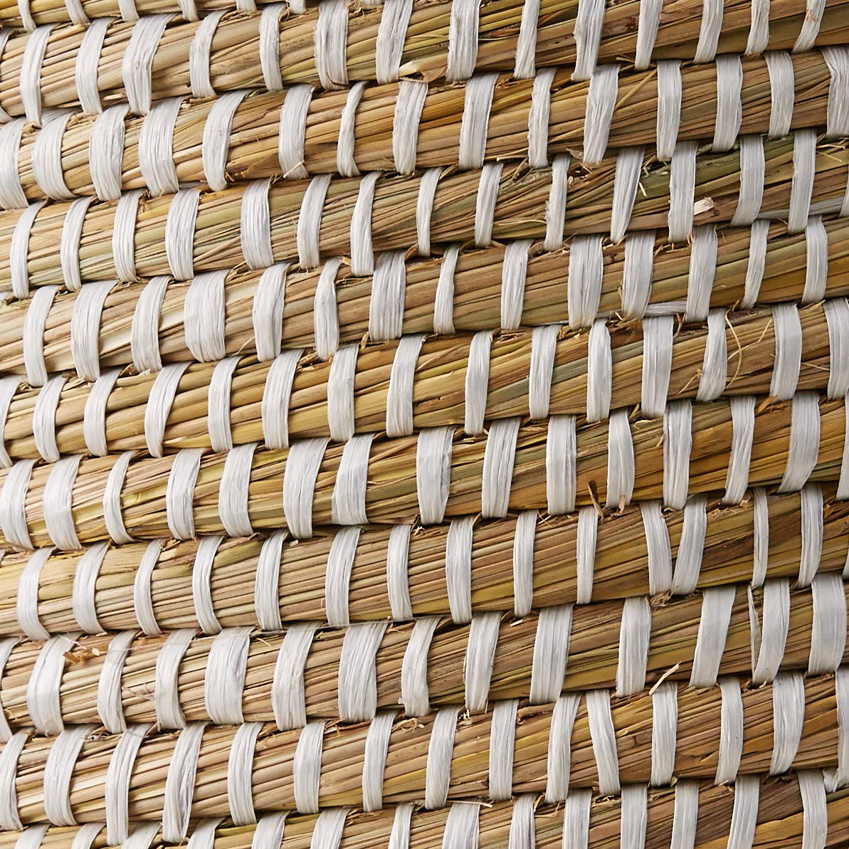 Whitewashed Woven Seagrass Storage Baskets with Lids - Set of 3 Sizes (Small, Medium, Large) - Natural Home Decor for Bathroom, Kitchen & Living Room Organization