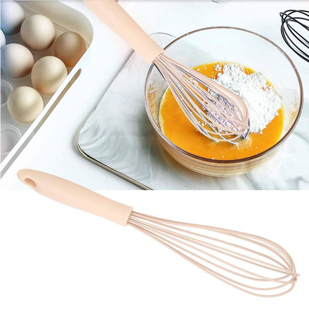 **Silicone Egg Whisk - Manual Hand Mixer for Cooking, Baking & Whipping - Non-Electric Egg Beater for Egg Whites, Cream, Sauce & Milkshake - Perfect for Kitchen, Home & Professional Use**