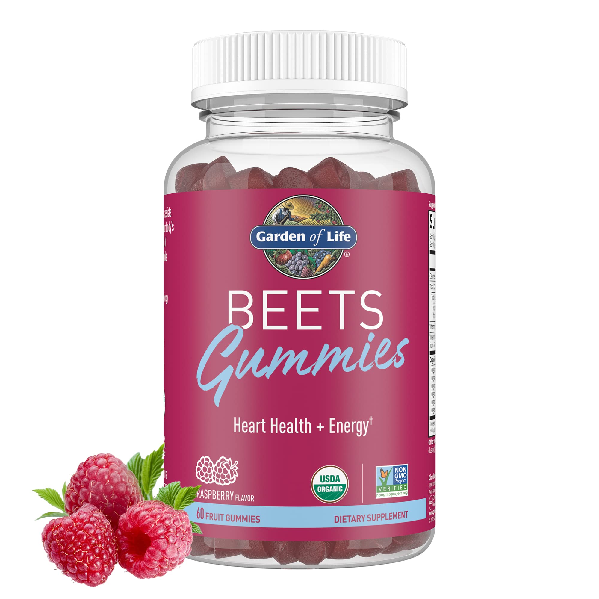 Garden of Life Organic Beet Root Gummies with Pectin – Rich in Antioxidants, Vitamin C, D & B12 – Supports Heart Health & Energy Boost – Vegan, Gluten-Free, Non-GMO Raspberry Flavor (30 Servings) – Perfect for Daily Wellness & Active Lifestyles