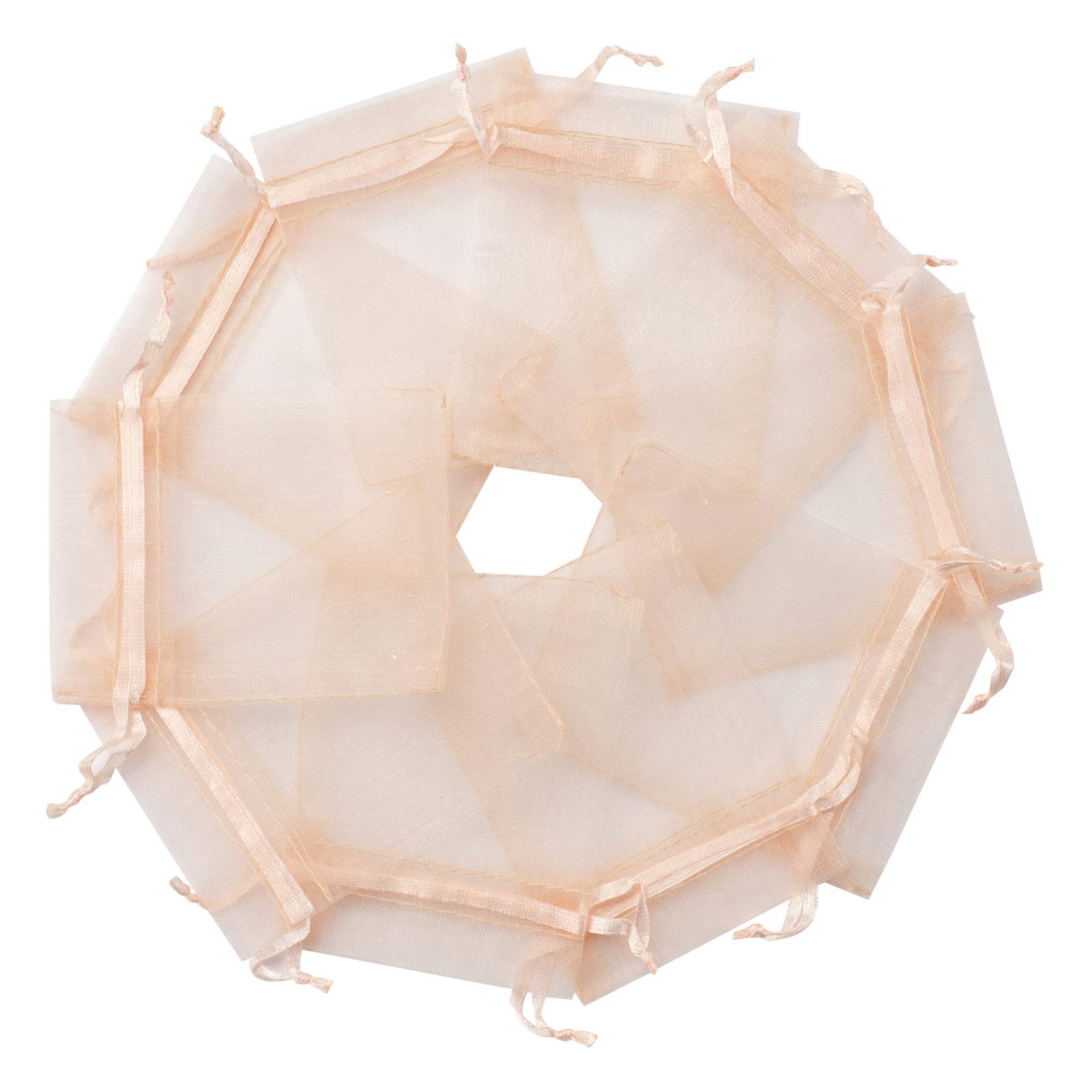 100Pcs 2x3 Inch Organza Gift Bags - Sheer Drawstring Pouches for Jewelry, Wedding Favors, Christmas Party, Mini Candy Bags | Perfect for Bridal Shower, Baby Shower, Birthday Party & DIY Crafts