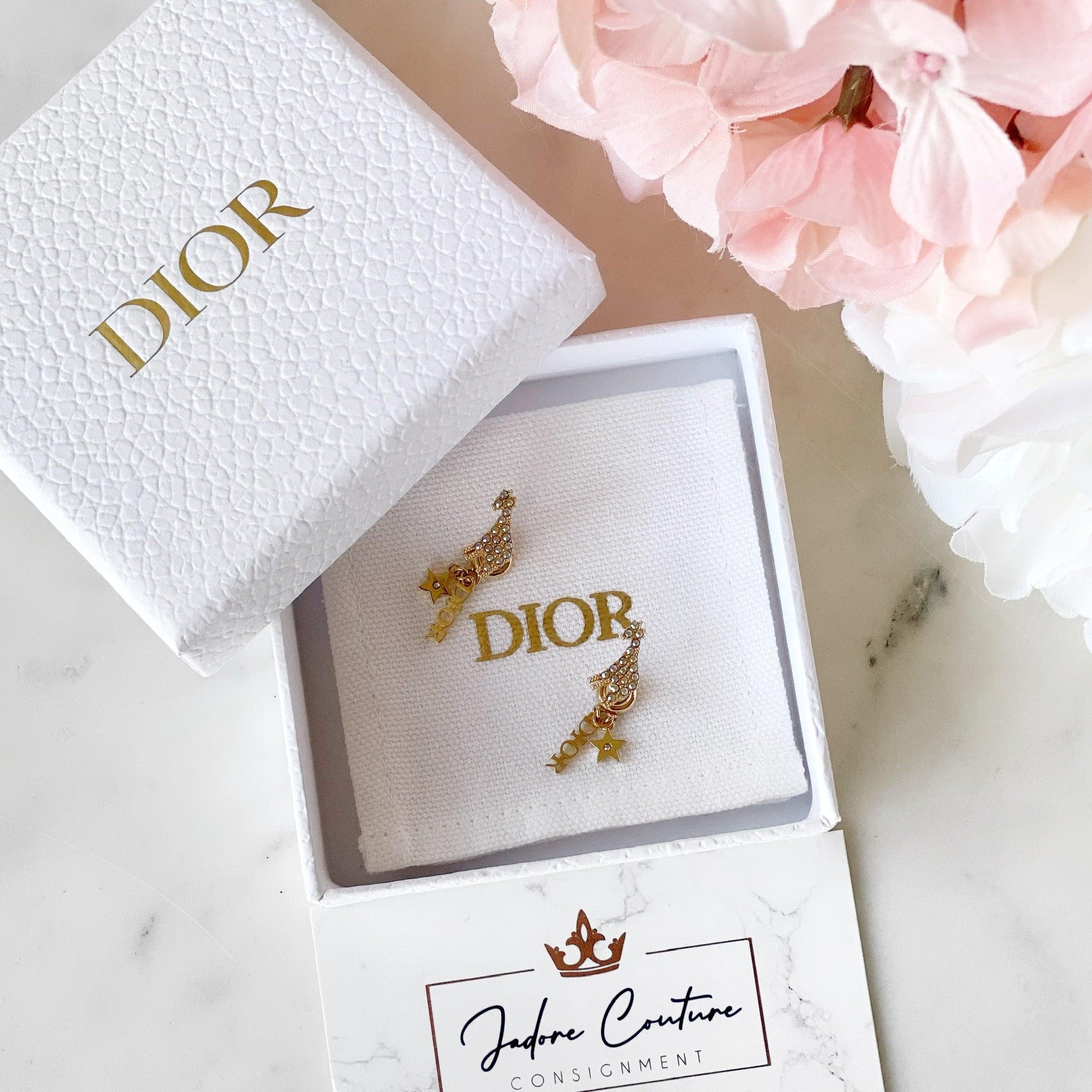 Dior Gold Crystal Giraffe Earrings for Women - Luxury Fashion Jewelry Gift for Birthday, Anniversary & Special Occasions