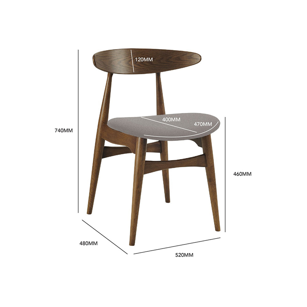 Tracey Dining Chair - Modern Wooden Dining Room Chair with Padded Seat - Perfect for Kitchen, Dining Room, and Home Office Use