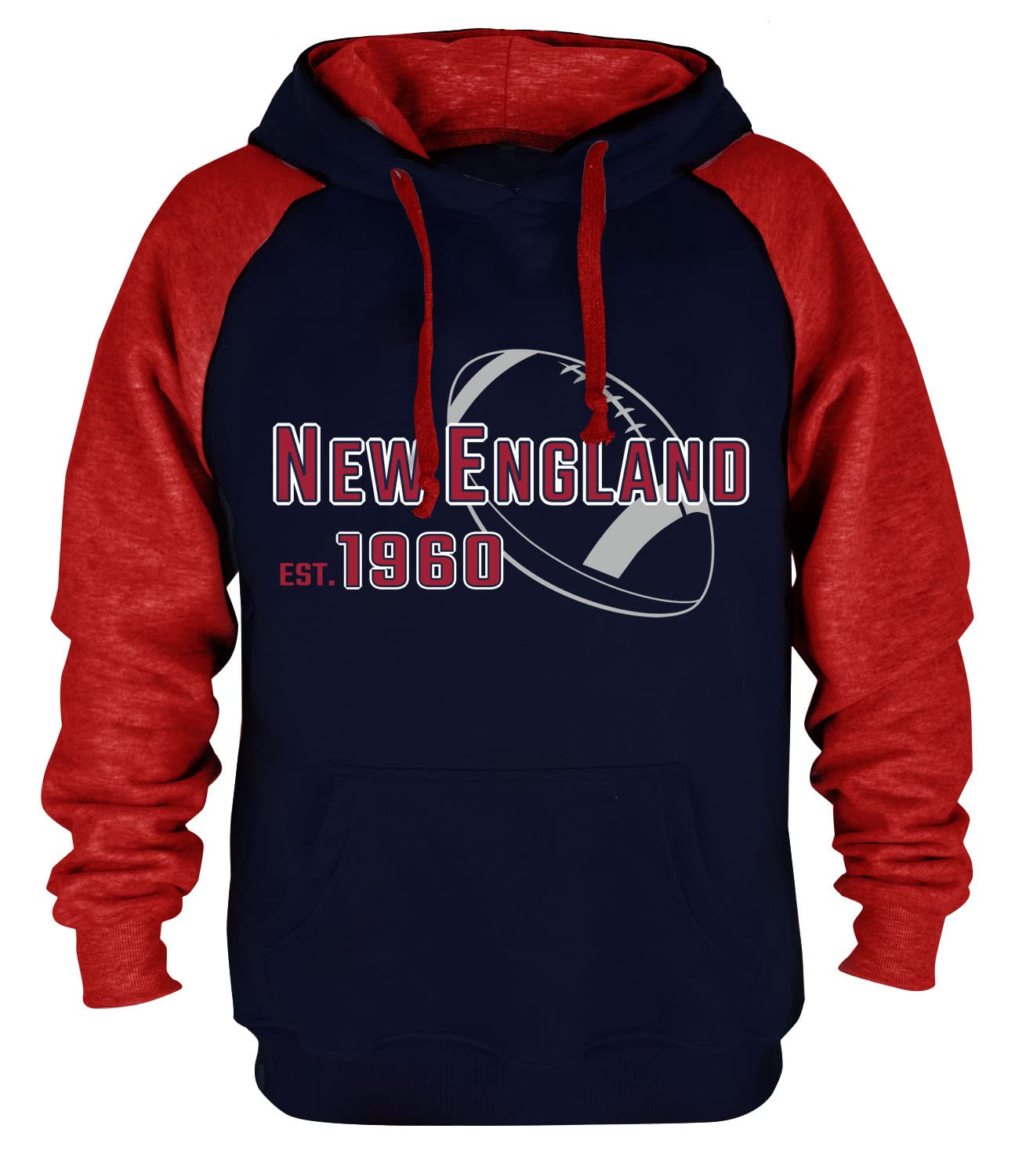 RZUO Men's Classic Football Embroidered Soft Pullover Hoodie - Comfortable Casual Wear for Sports, Outdoors, and Everyday Use