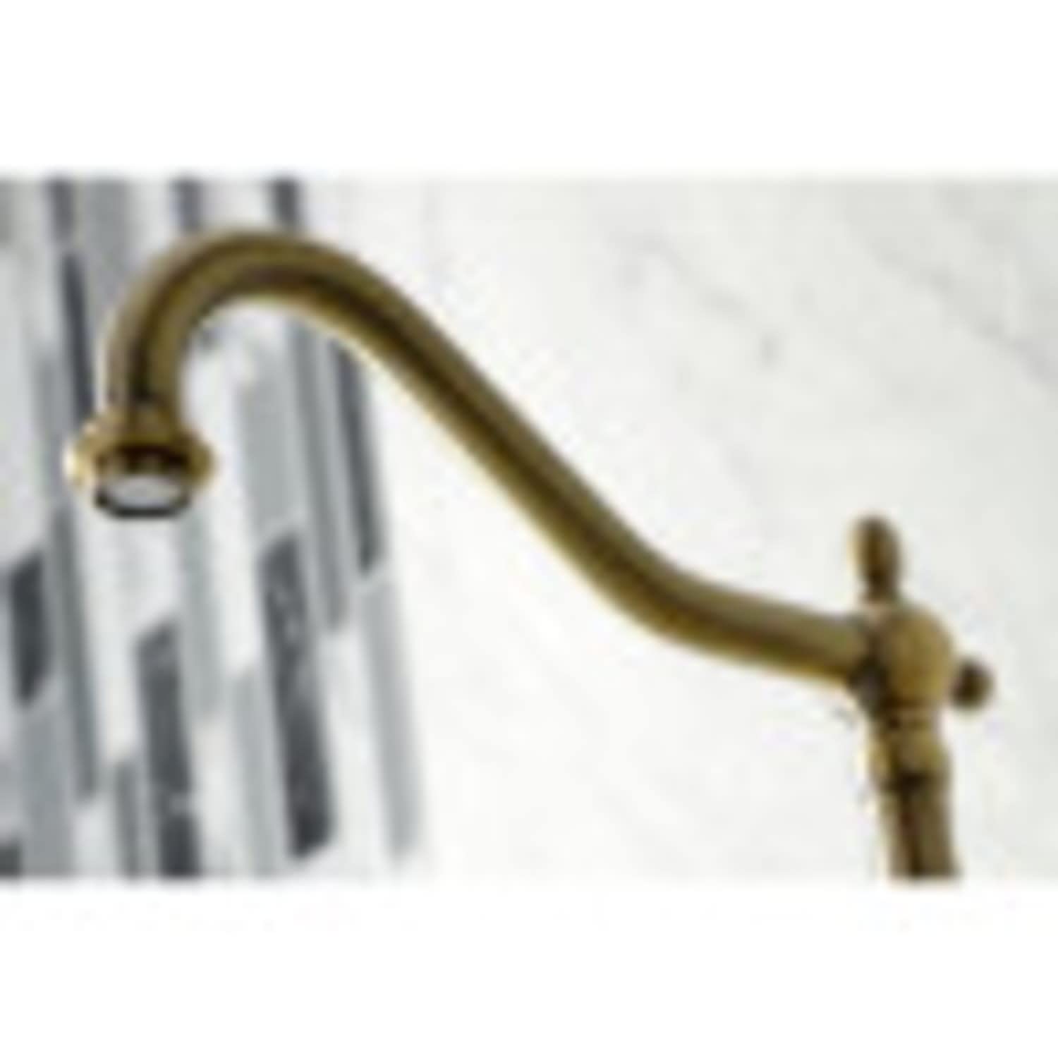 Kingston Brass KS1248AXBS Heritage Bridge Kitchen Faucet - Brushed Nickel Finish, 8.5