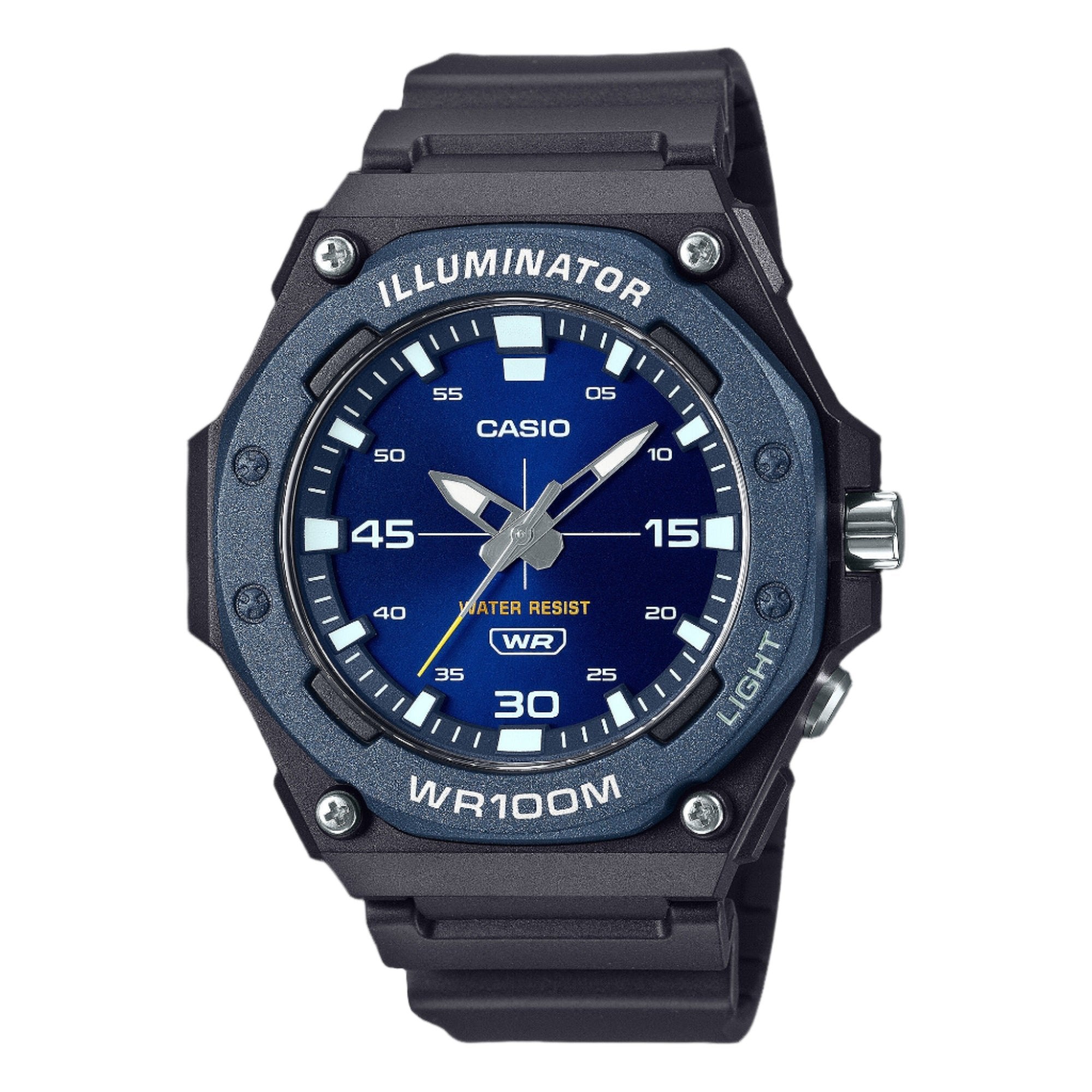 Casio MW-620H-2AVDF Analog Men's Watch with Blue Dial & Black Resin Strap - Water Resistant, Durable for Daily Wear, Sports & Outdoor Activities