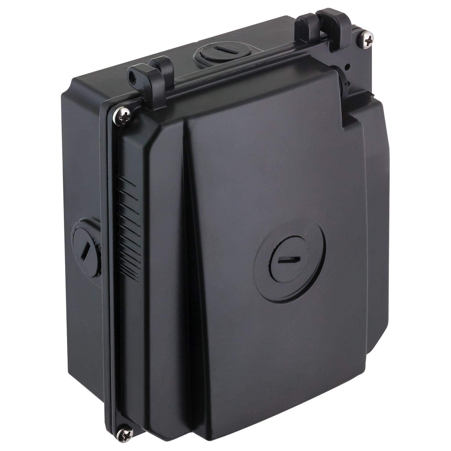 Sunlite Junction Box Mount for Low Wattage Floodlight & Street Light Fixtures - Die-Cast Aluminum Bracket (Small, Bronze Finish) - Perfect for Outdoor Lighting & Security Applications