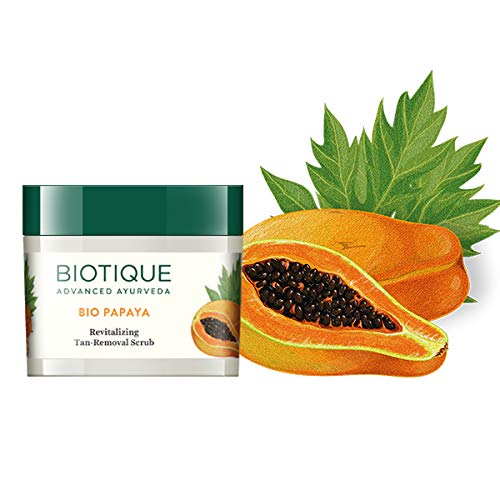 Biotique Bio White Advanced Fairness Face Wash 200ml & Bio Papaya Revitalizing Tan Removal Scrub 75g - Brightening & Exfoliating Skincare Set for Glowing Complexion | Perfect for Daily Cleansing & Weekly Exfoliation Routine