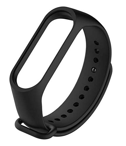 Soft Silicone Watch Band for Xiaomi Mi Band 3/4 - Black | Fitness & Daily Wear