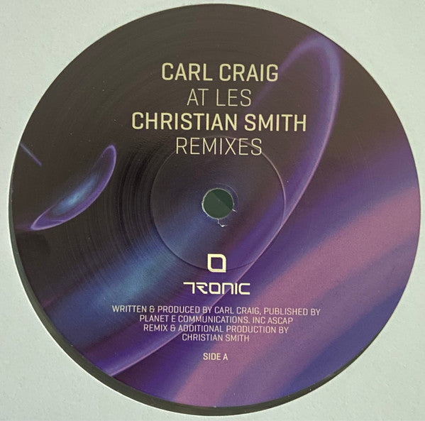 Carl Craig – At Les (Christian Smith Remixes) Tronic – TR53V | Electronic Dance Music Vinyl Record | Perfect for DJ Sets & Club Nights