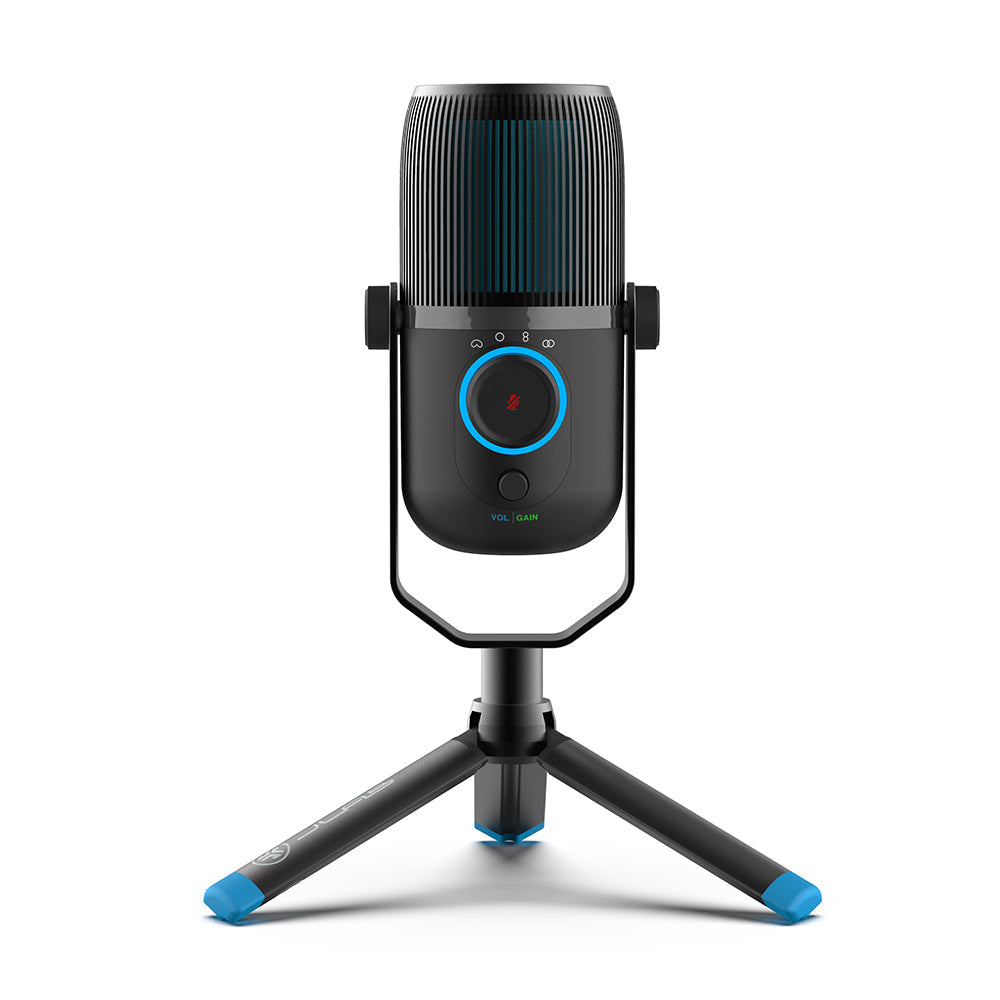 Professional USB Microphone with Clear Sound - Plug & Play PC/Laptop Mic for Streaming, Podcasting, Gaming & Online Meetings (Black)