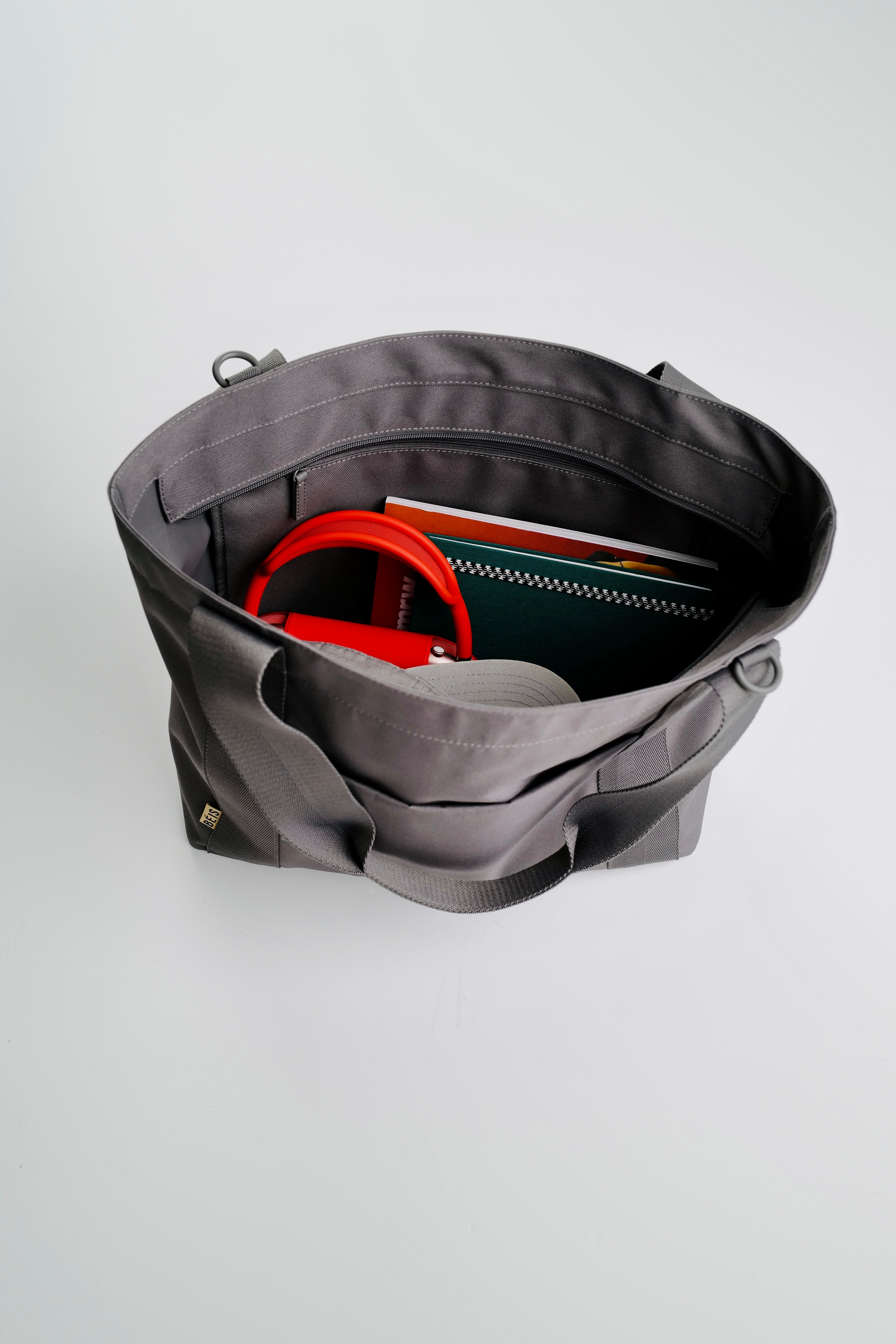 The BÉISics Tote Bag in Grey - Stylish & Spacious Work Tote for Women, Perfect for Office, Travel & Everyday Use