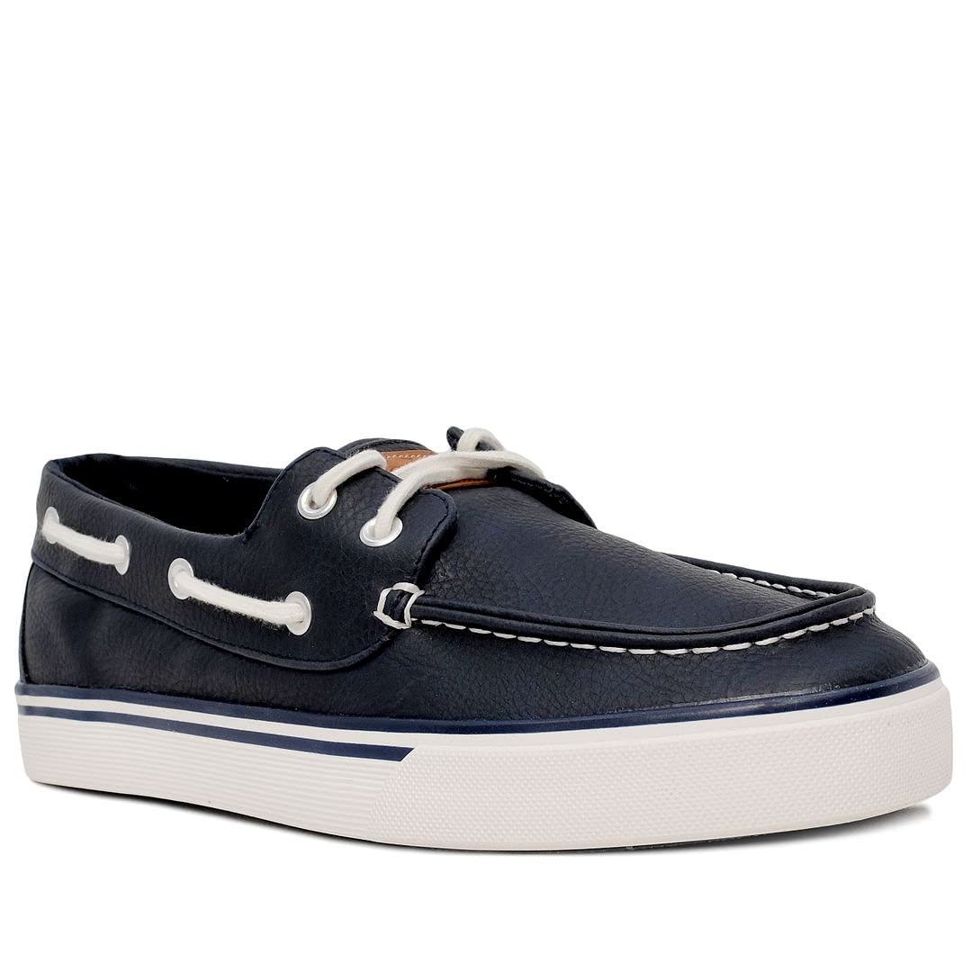 Nautica Men's Galley Boat Shoe - Classic Leather Deck Shoes for Men | Slip-Resistant Boat Shoes | Casual & Nautical Style | Perfect for Sailing, Boating & Summer Outings