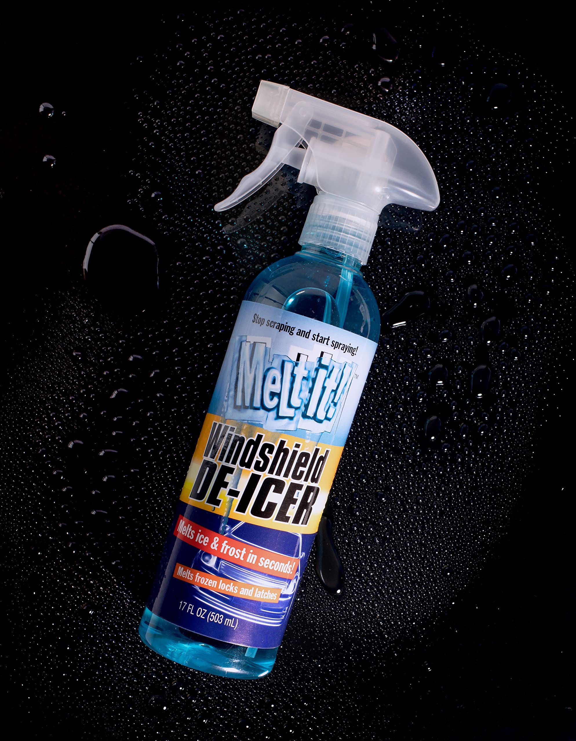 E·Z·R Windshield De-Icer – Fast-Acting Ice Melter for Cars (17 Fl Oz 2-Pack) | Instantly Removes Ice, Frost & Snow from Windshields, Windows, Mirrors & Locks | All-Season Winter Car Care Solution for Safe Driving in Cold Weather