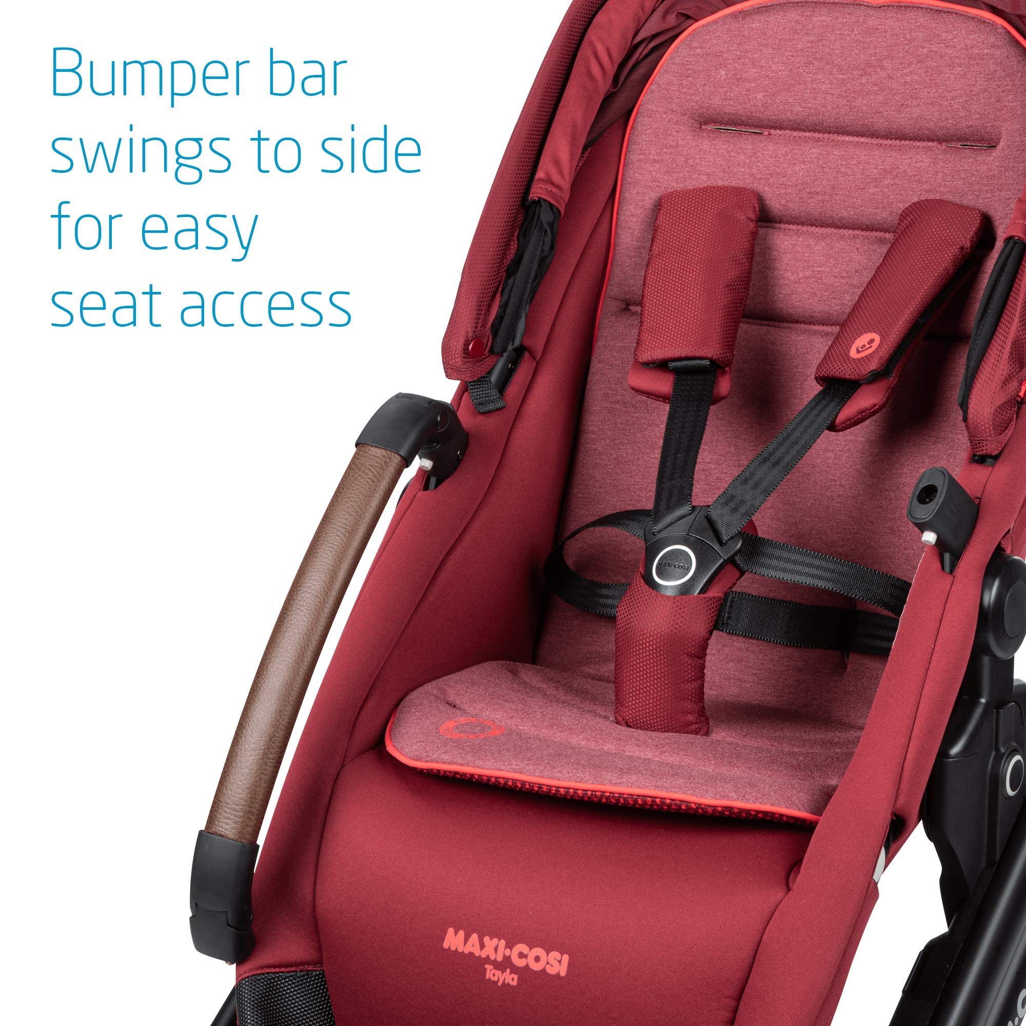Maxi-Cosi Tayla Lightweight Modular Stroller - Reversible Seat (Parent or World Facing) in Essential Red | Compact Travel Stroller for Newborns & Toddlers | Perfect for City Walks, Shopping & Air Travel