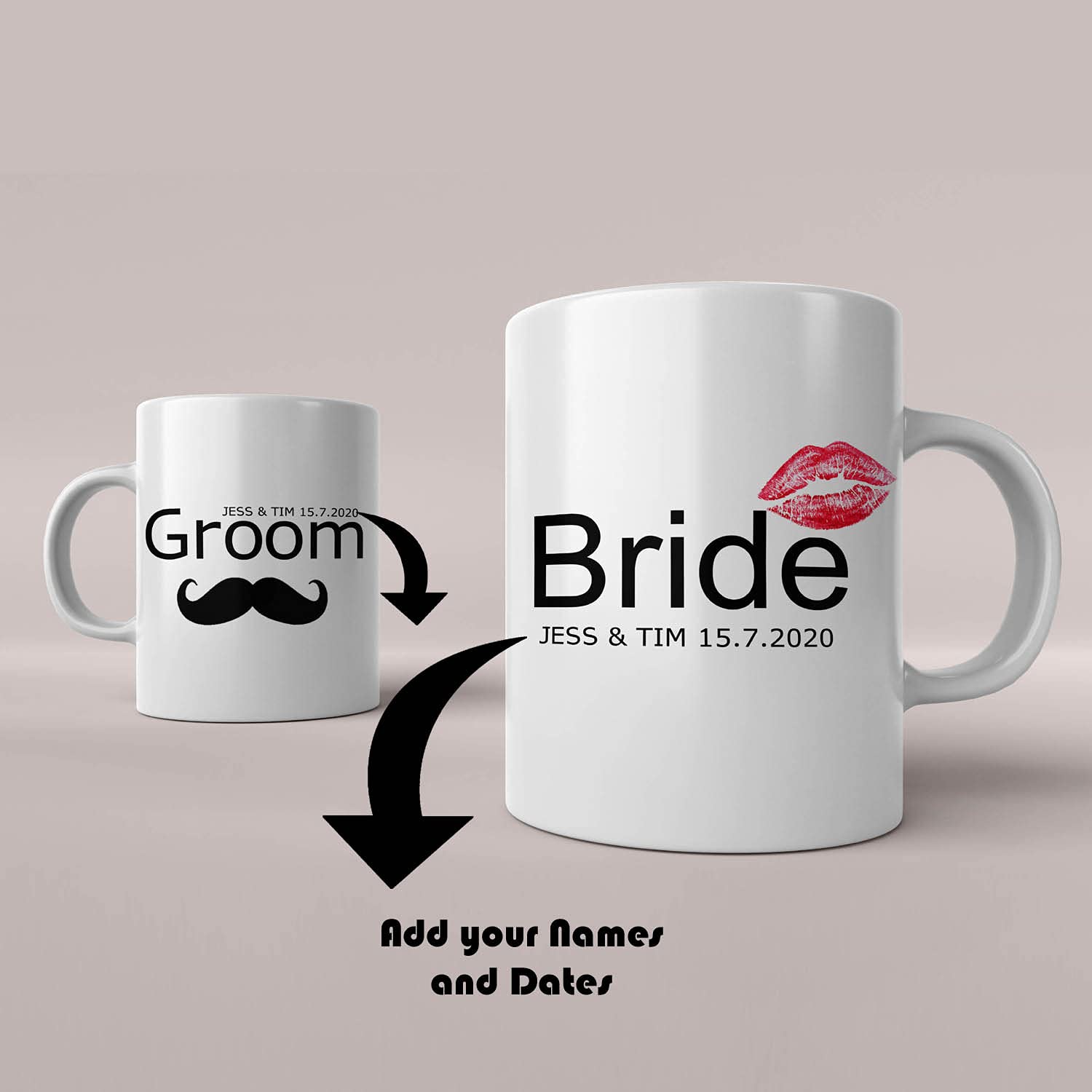 Personalized Coffee Mug for New Brides - Custom Wedding Gift for Bridal Shower, Anniversary & Newlyweds - Perfect for Morning Coffee & Tea at Home or Office