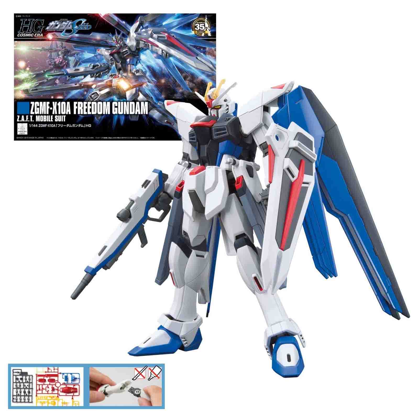 Bandai HG 1/144 Cosmic Era Freedom Gundam Model Kit - High Grade Gundam Action Figure for Collectors & Hobbyists | Perfect for Display, Gifts & Anime Fans