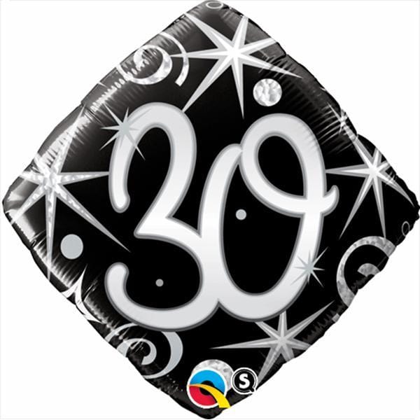 30th Elegant Sparkles & Swirls Foil Balloon - 18 Inch Gold Birthday Party Decorations for Anniversary, Wedding, Graduation & Baby Shower Celebrations