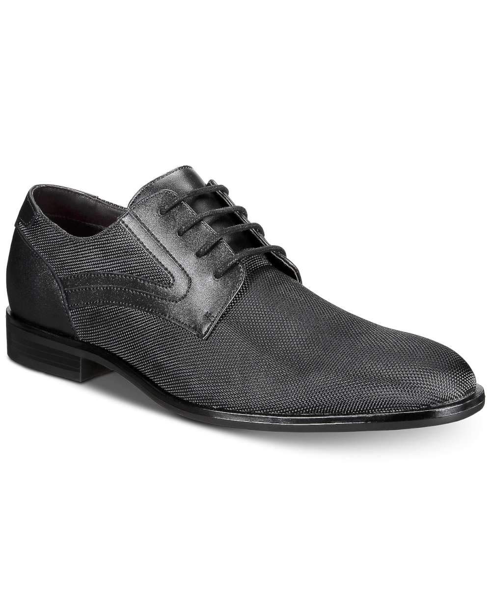Alfani Men's Casual Oxford Shoes - Black Lace-Up Dress Shoes for Business & Office Wear, Size 10.0 | Comfortable Formal Footwear for Work, Weddings & Special Occasions