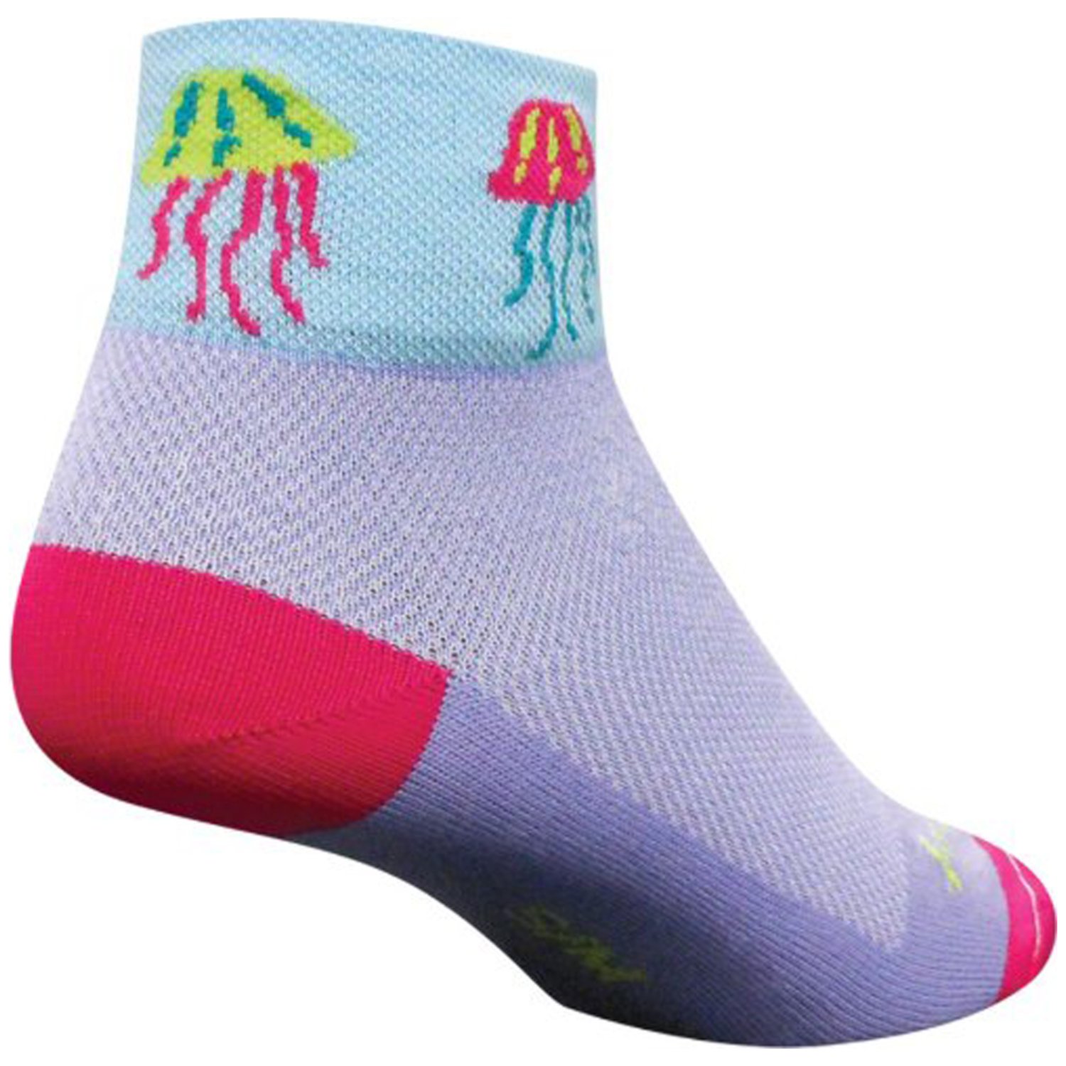 SockGuy Women's 2in Jellyfish Cycling Running Socks - Comfortable Athletic Socks for Women - Perfect for Cycling, Running, Gym & Outdoor Sports