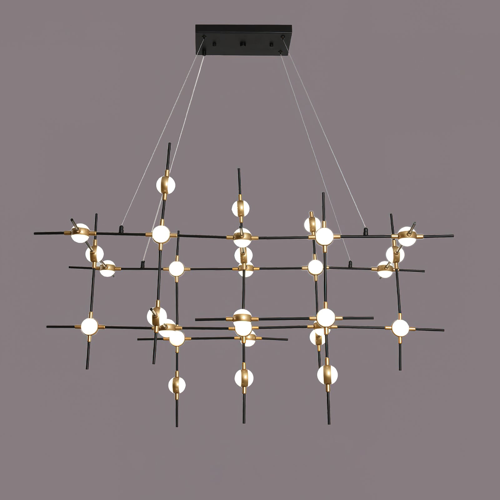 Dorney Floating Ball Chandelier - Modern Crystal Glass Ceiling Light Fixture for Dining Room, Living Room, Bedroom & Entryway | Elegant Home Decor Lighting for Weddings, Restaurants and Luxury Spaces