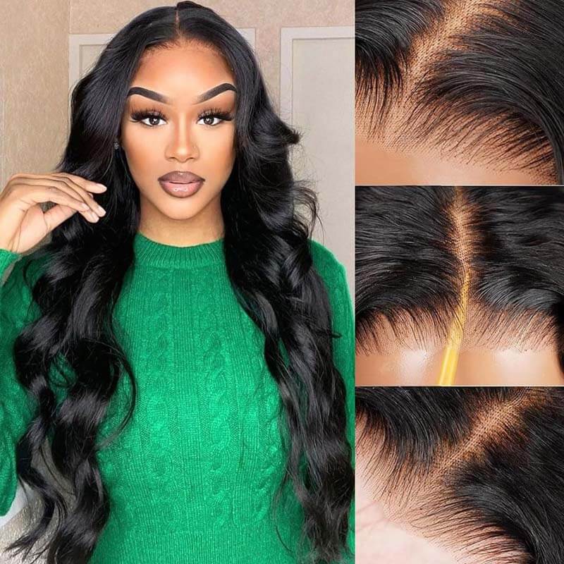Eullair Body Wave Wigs 9x6 Parting Human Hair Lace Front Wigs - Glueless, Pre Plucked, Pre Cut, No Knots - Natural Look for Women | Perfect for Daily Wear, Parties & Special Occasions