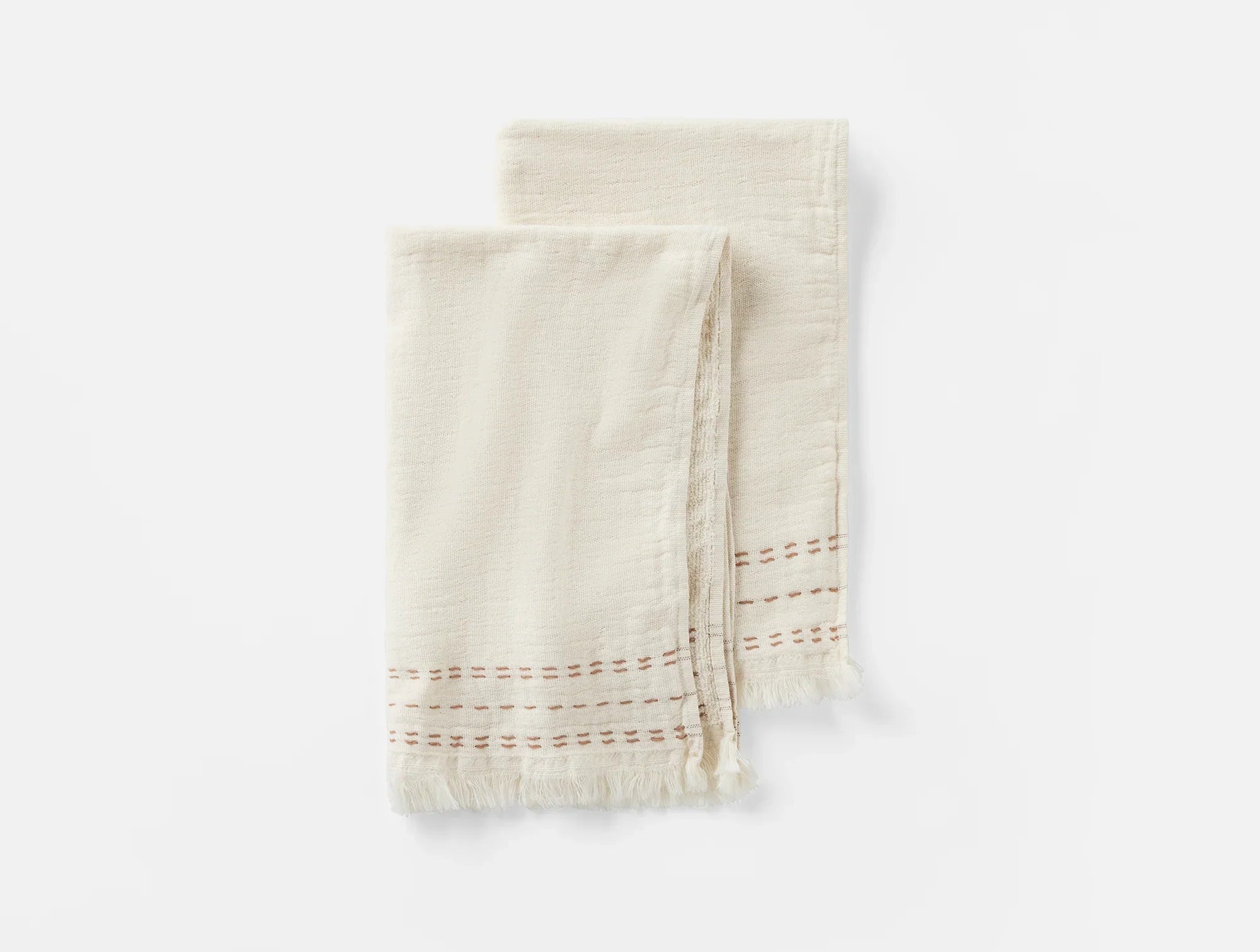 Organic Cotton Alder Hand Towel Set of 2 - Soft & Absorbent Kitchen & Bathroom Towels for Eco-Friendly Home Use