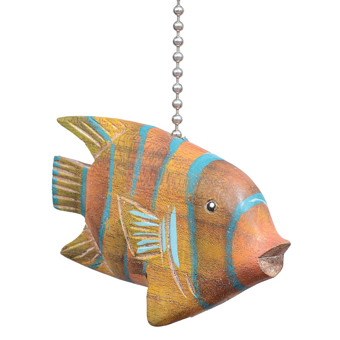 Black Forest Decor Tropical Angelfish Ceiling Fan Pull Chain - Coastal & Tropical Home Decor for Beach Houses, Bedrooms & Porches