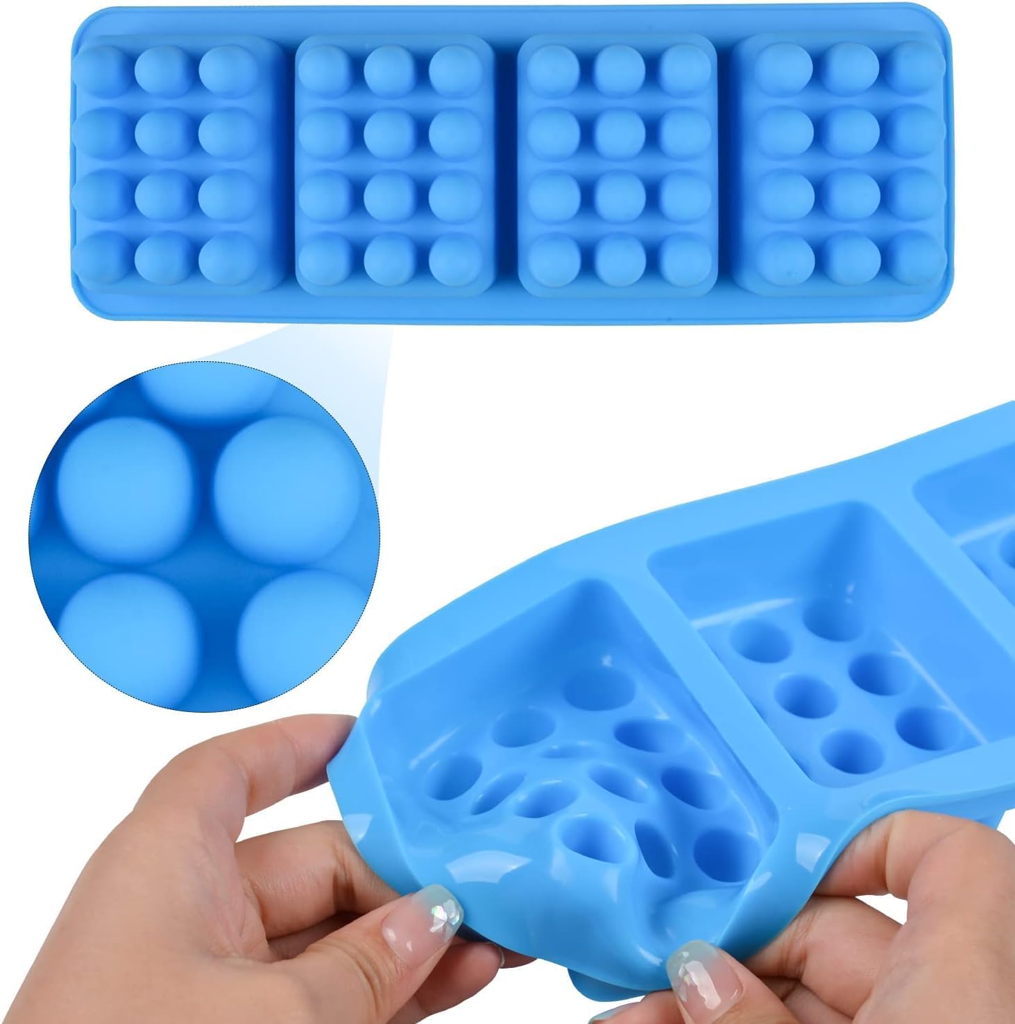 APSAMBR 4-Cavity Rectangle Silicone Soap Molds - Food Grade, BPA Free Soap Making Trays for DIY Bar Soap, Massage Bars & Scalp Molds | Perfect for Handmade Soap Crafting, Spa Treatments & Gift Making
