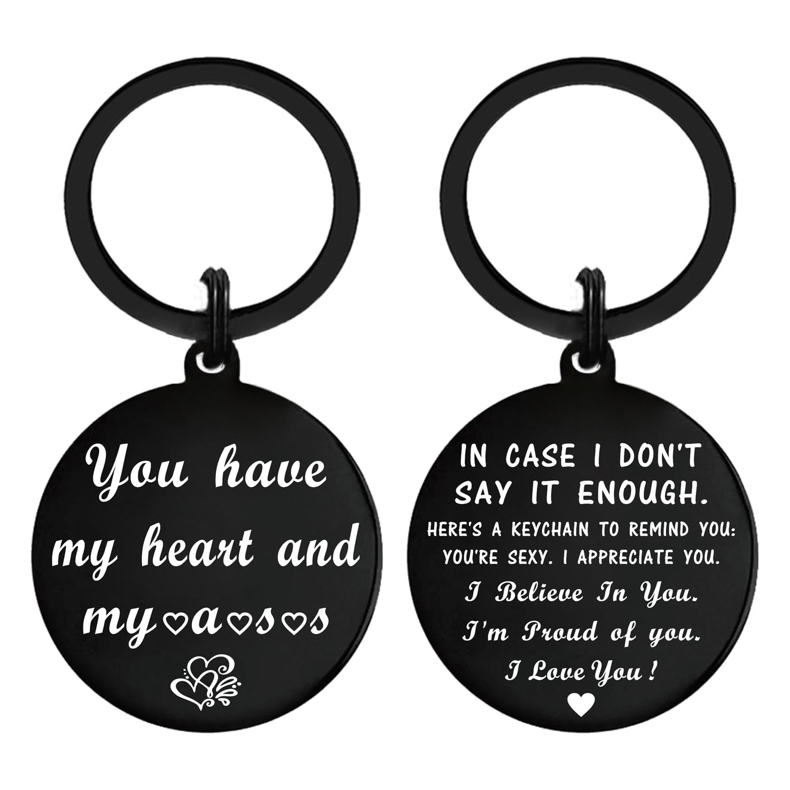 Funny Keychain Gift for Husband - Best Father's Day & Birthday Present from Wife, Boyfriend Gifts, I Love You Keepsake (Perfect for Anniversaries, Christmas & Special Occasions)