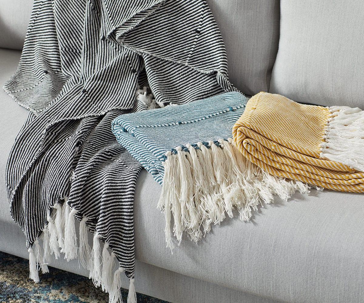 Soft and Cozy Woven Twill Throw Blanket - Lightweight, Breathable, and Durable for All Seasons - Perfect for Sofa, Bed, or Outdoor Use