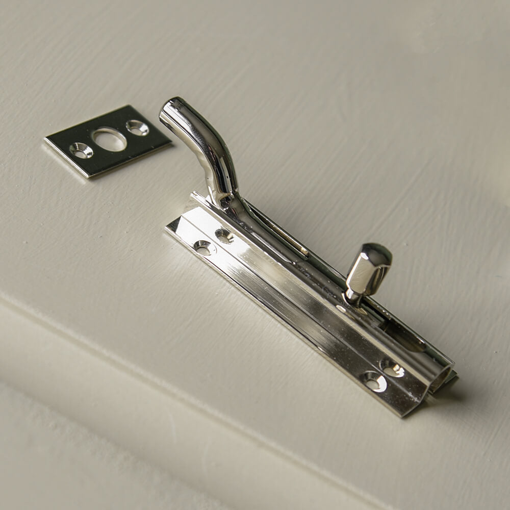 Polished Nickel Barrel Bolt - Heavy Duty Cabinet & Door Latch for Home, Office & Furniture - Secure & Stylish Hardware Solution