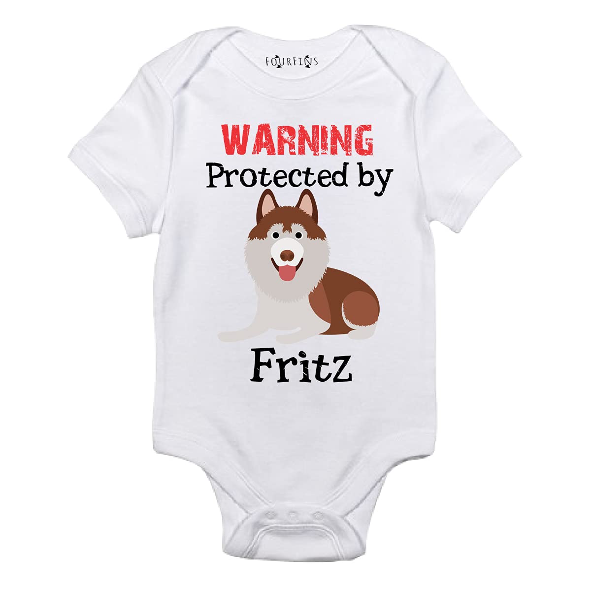Custom Siberian Husky Dog Baby Shirt - Cute Puppy Gift for Dog Lovers - Perfect for Birthdays, Pet Adoption Celebrations & Family Photo Shoots