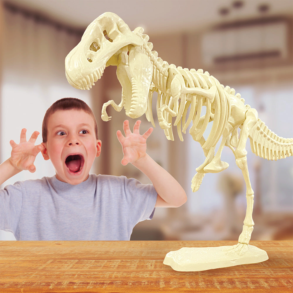 Giant Dinosaur Skeleton Kit - 3D DIY T-Rex Fossil Model for Kids & Adults - STEM Educational Toy for Classroom, Birthday Party & Home Decor
