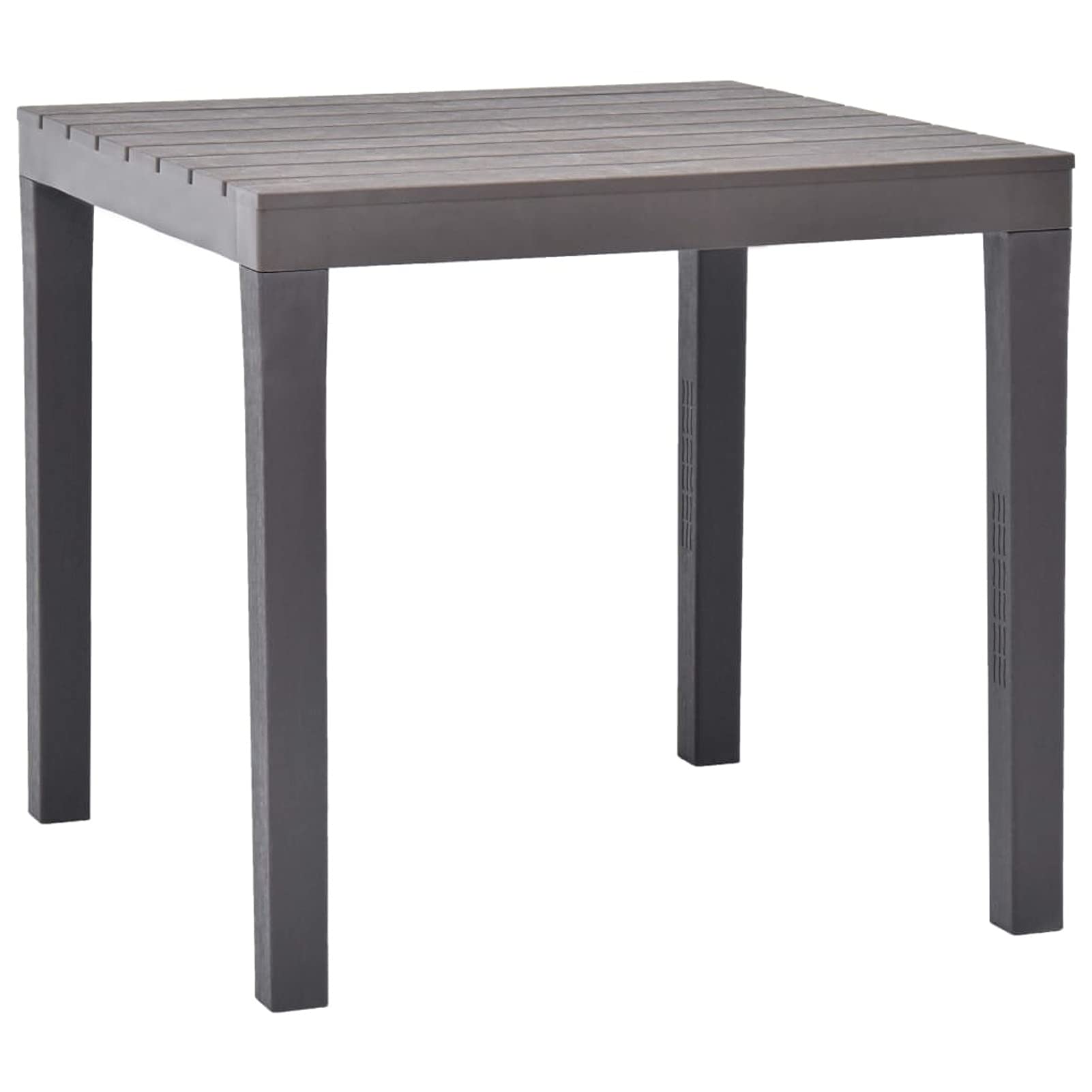 Tidyard 3-Piece Outdoor Dining Set - Brown Plastic Garden Table with 2 Bench Chairs for Patio, Backyard, Terrace, Bistro - Perfect for Outdoor Entertaining and Relaxing in Your Garden