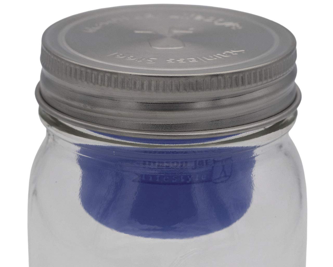 Eco-Friendly Mason Jar Bento Lunch Box - Plastic-Free Salad, Dip & Snack Container with Divider (Ultra Violet, Regular Mouth) - Perfect for Meal Prep, Picnics & Office Lunches