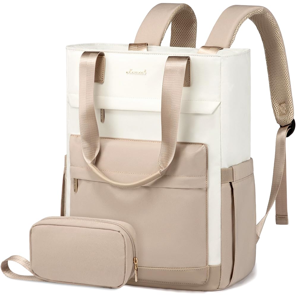 LOVEVOOK 15.6 Inch Laptop Backpack for Women - Water-Resistant Convertible Work & Travel Backpack with Purse - Perfect for Teachers, Nurses, Students & Professionals - Office, Commute, Business Trips & College Use