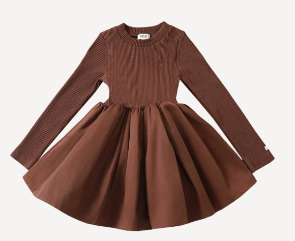 DONSJE FURRE DRESS for Girls (2-8 Years) - Soft & Stylish Winter Dress for Kids, Perfect for Holidays, Parties & Family Photos