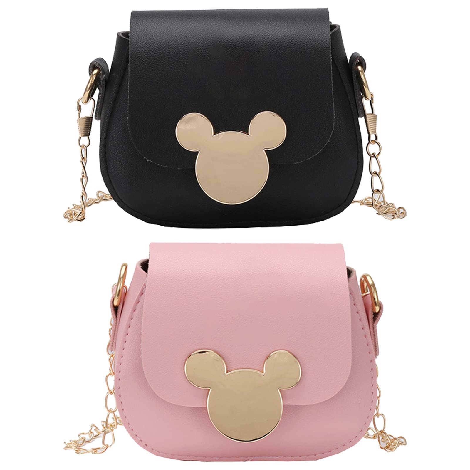 SOTOGO 2 Pack Toddler Girls Purse Set - Princess Handbag & Wallet Mini Crossbody Shoulder Bag for Little Kids | Birthday Gift, Dress Up, Pretend Play Accessories