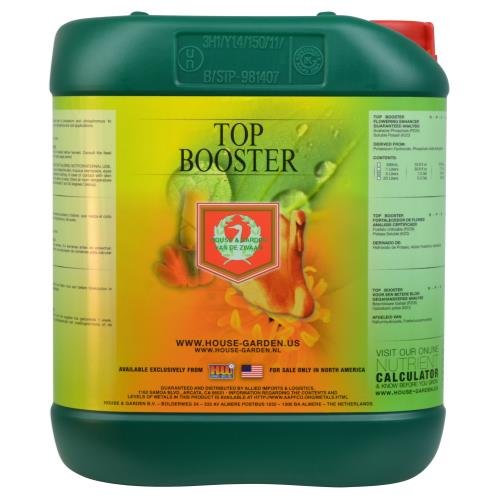 House & Garden Top Booster 0-0.7-0.6 Fertilizer - 5 Liter (4/Case) - Premium Plant Nutrient for Hydroponics, Indoor & Outdoor Gardening